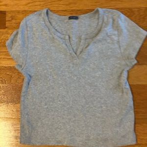 brandy melville gray baby tee